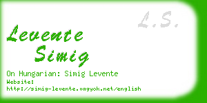 levente simig business card